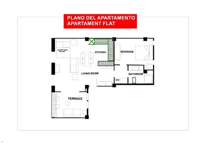 a floor plan of a apartmentplan of aominium plan at Atico Valencia Sorolla in Valencia