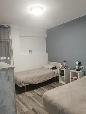 a bedroom with two beds in a room at Plaza Sainetero in Valencia