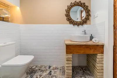 a bathroom with a sink and a mirror at My Loft 4 You Ruzafa Style II in Valencia