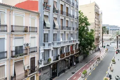 a view of a city street with buildings at My Loft 4 You Ruzafa Style III in Valencia