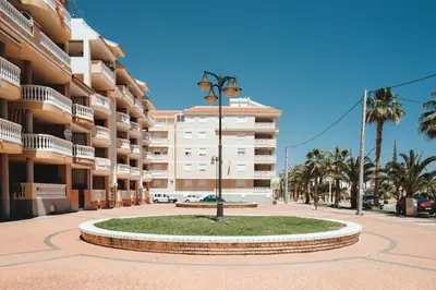 a street in front of a large building at Avinguda Mare Nostrum, 101 in Moncófar