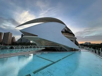 a view of a building with a swimming pool at Cool Central Market in Valencia