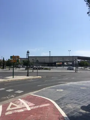 an empty street with an empty parking lot at Awesome apartment center Valencia in Valencia