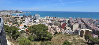 an aerial view of a large city with buildings at Apartamento Justina in Cullera