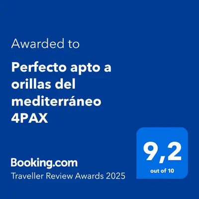 a screenshot of a cell phone with the text upgraded to perrier appo at Perfecto apto a orillas del mediterráneo / 4PAX in El Perellonet