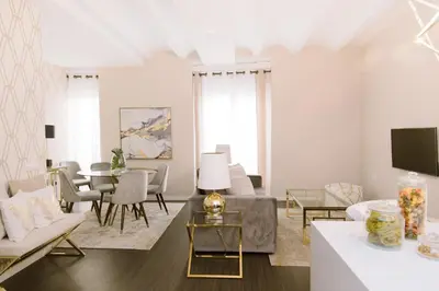 a living room with a couch and a table at MD Julio Antonio in Valencia