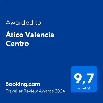 a blue screen with the text awarded to africa valenciaendiendiendiendi at Ático Valencia Centro in Valencia