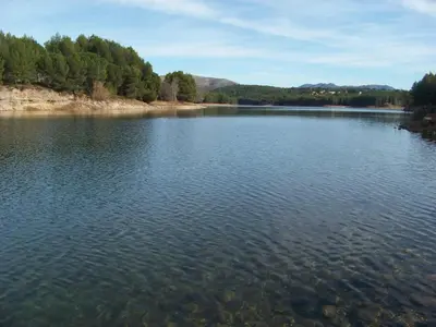 a large body of water with trees in the background at Apartamentos Chelo in Navajas