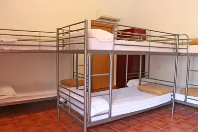 a group of bunk beds in a room at El Cerrao-PauNatura in Sot de Chera