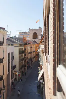 a view of a city street from a building at FLORIT FLATS - Apartment Torres de Quart II in Valencia