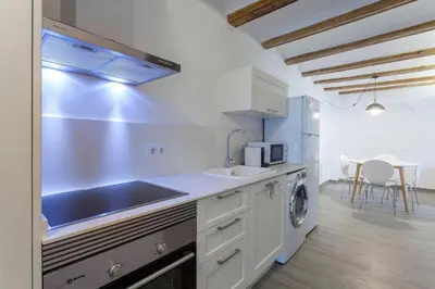 a kitchen with a sink and a dishwasher at ApartUP Central Market I in Valencia