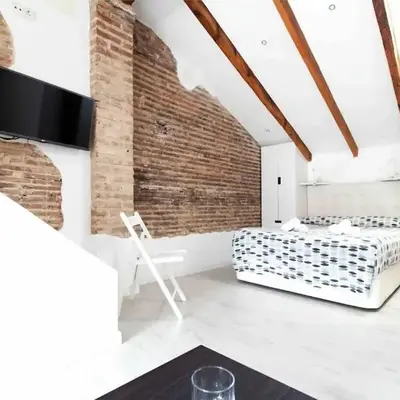 Estudio para parejas con terraza en la playa