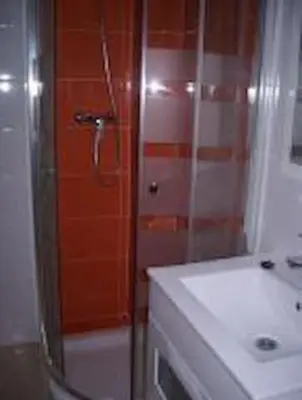 a bathroom with a shower and a sink at Apartamento estudio en playa Puig in Valencia