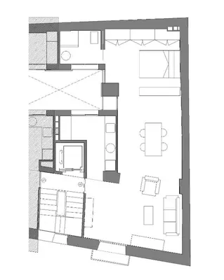 a floor plan of a house at Loft Mercado Mossen Sorell in Valencia