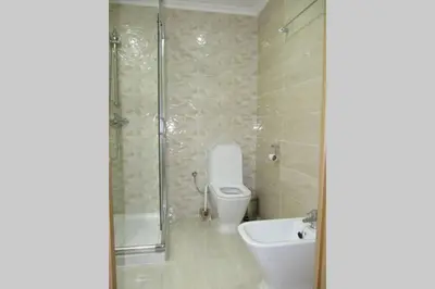 a bathroom with a shower and a toilet and a sink at piso con estilo cerca de la playa in Cullera