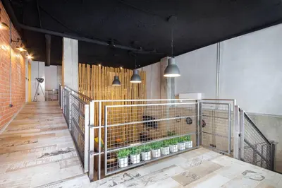 a dog in a cage in a room at ART LOFTS Valencia by Benisur in Valencia