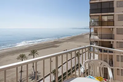 a view of the beach from the balcony of a condo at El Raco, B-8-15 in Cullera