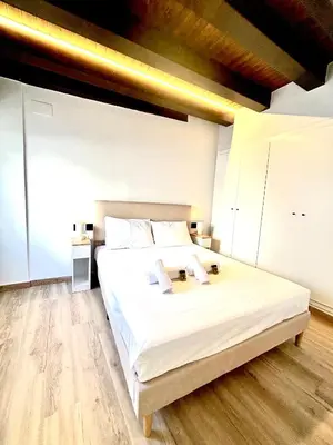 a bathroom with a sink and a shower at Casa Valencians in Valencia