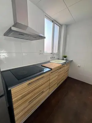 a kitchen with a sink and a counter top at Aitana in Fortaleny