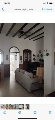 a living room with a couch and a table at Casa de Pueblo en Navarres in Navarrés