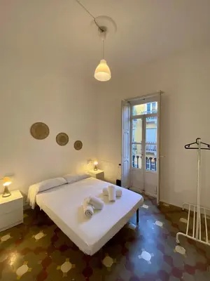 a bathroom with a toilet and a shower and a sink at Ruzafa Vibes Apartments in Valencia
