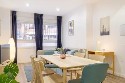 a dining room with a table and chairs at Apartment with Open-air Space in Valencia