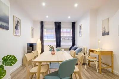 a dining room with a table and chairs at Apartment with Open-air Space in Valencia