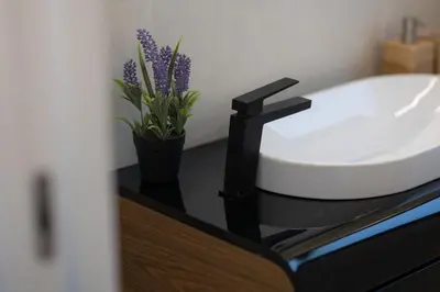 a bathroom with a toilet and a book at Casa Rural Espadan Suites in Artana