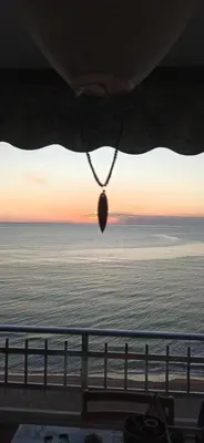 a view of the ocean at sunset from a ship at BLUE DOUBLE PRIVATE ROOM AT FRONT BEACH - HABITACION en la playa piso compartido in Valencia