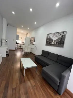 a living room with a couch and a table at Apartment Plaza de la Merced in Valencia