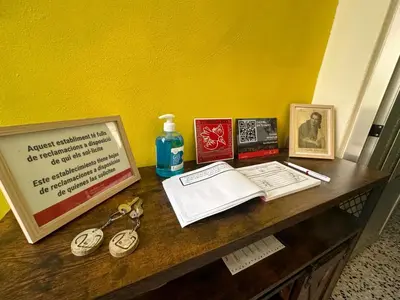 a table with some items on top of a table at Casa Rural Matilde in Caudiel