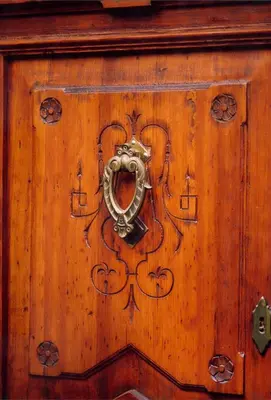 a wooden door with a handle on top of it at Ad Hoc Monumental 1881 in Valencia