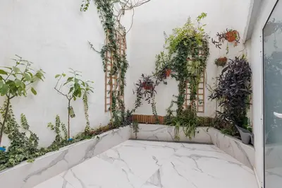 a room with plants growing on the wall at Artistic Loft, Full Of Light - City Center Ruzafa in Valencia