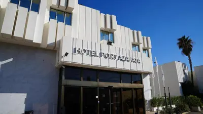 a building with the jordan port khalifa written on it at Port Azafata Valencia in Manises