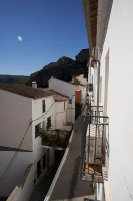 a view from the balcony of a building at El mas allà in Chulilla