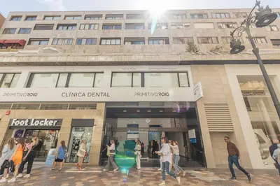 a group of people walking in front of a store at Loft con terraza centro Valencia in Valencia
