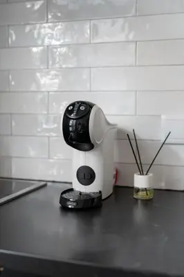 a coffee maker sitting on top of a counter at Loft Ibiza Apartamento n2 in Valencia