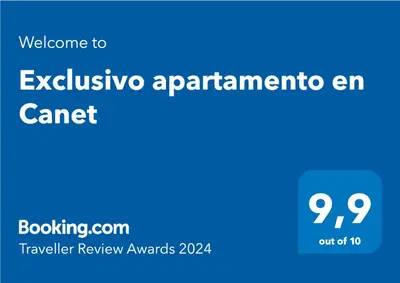 a sign that says inclusive augmented cancer on a blue background at Exclusivo apartamento en Canet in Canet de Berenguer